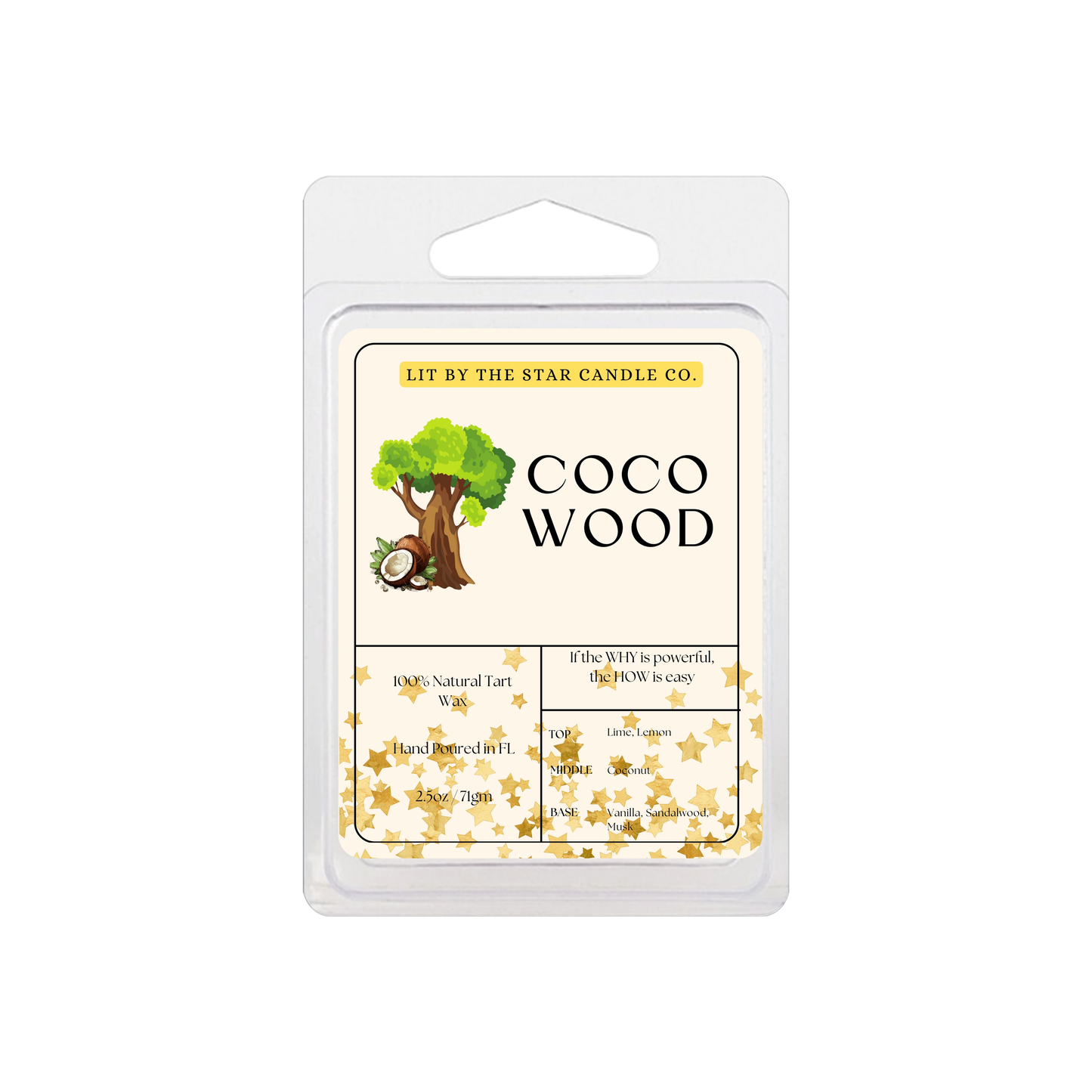 Coco Wood 6pk Wax Melts