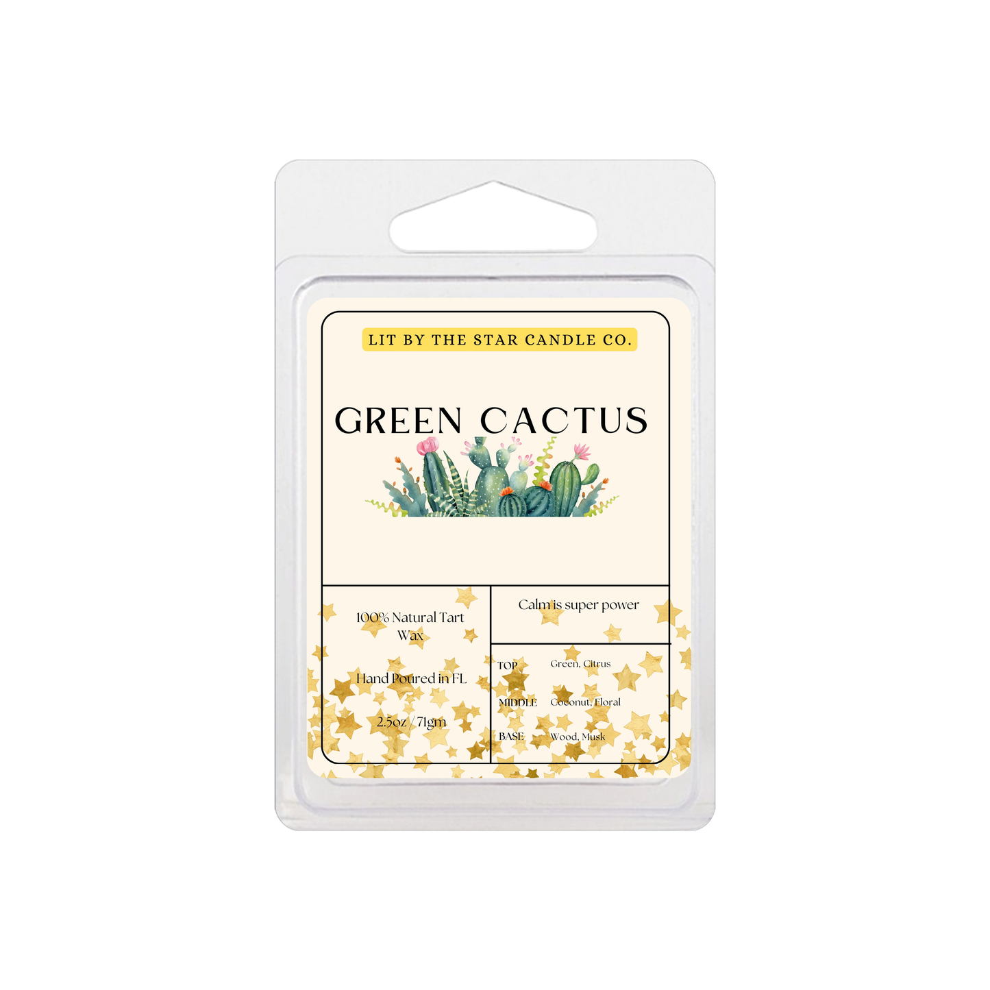 Green Cactus 6pk Wax Melts