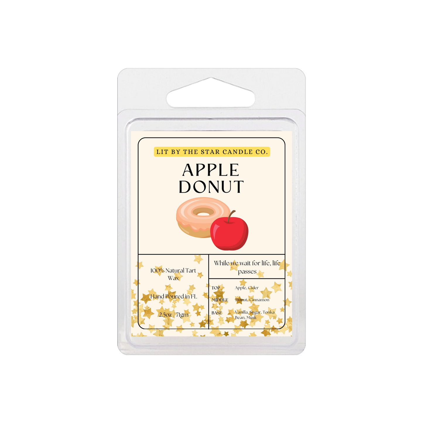 Apple Donut 6pk Wax Melts