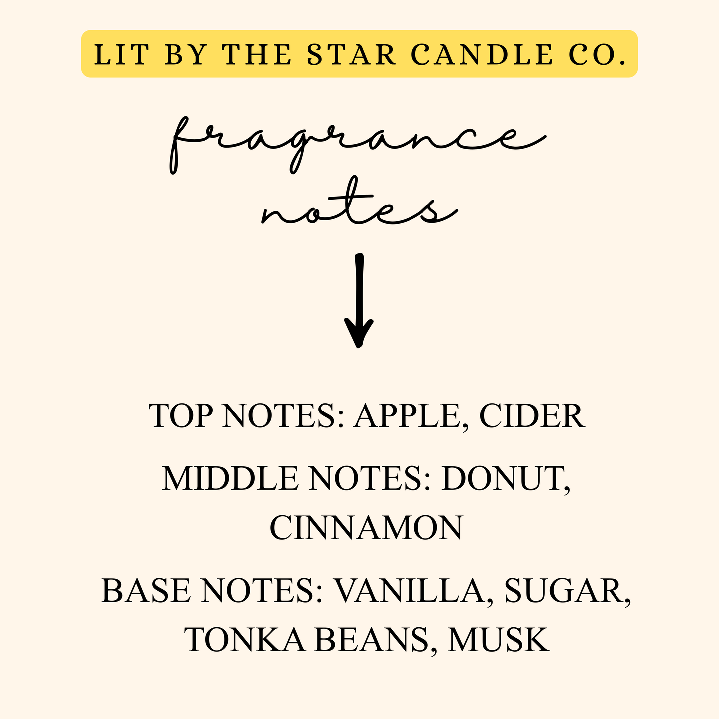 Apple Donut -  Matte Black Glass Coconut Soy Candle