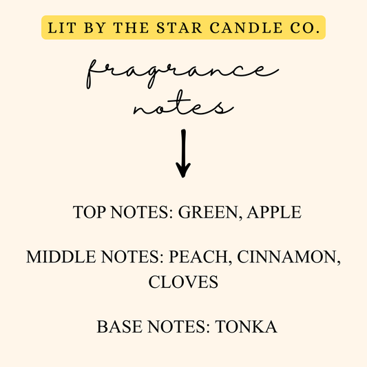 Room filling apple cinnamon home fragrance candle