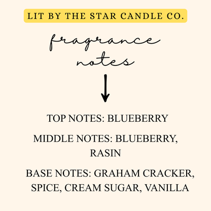 Blueberry Cake - Matte Black Glass Coconut Soy Candle