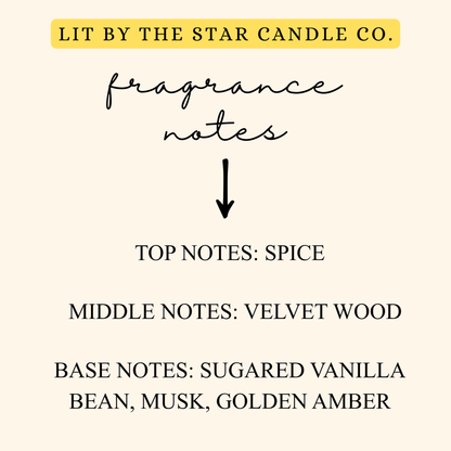 Bonfire Delight -  Matte Black Glass Coconut Soy Candle