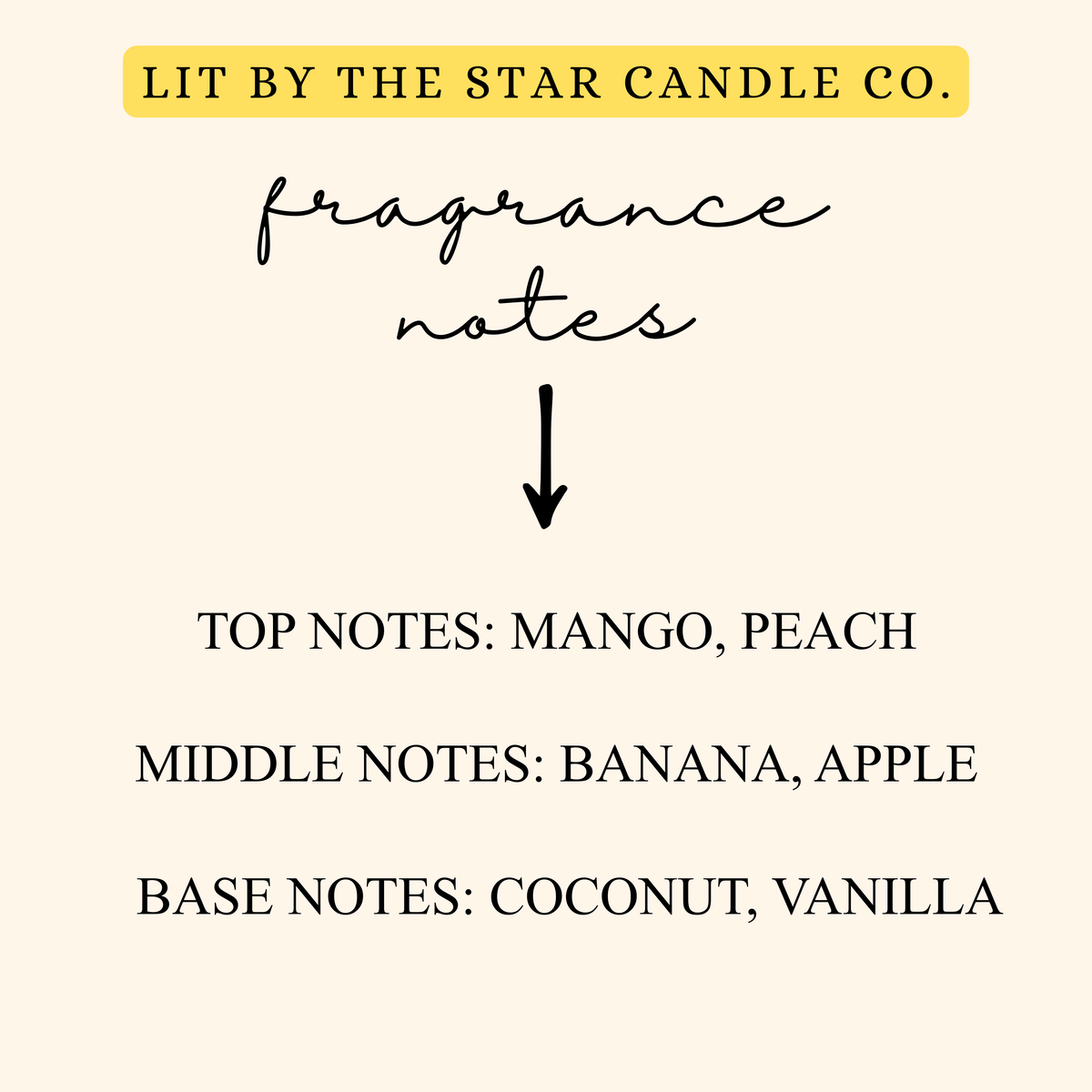 Coconut Mango -  Matte Black Glass Coconut Soy Candle