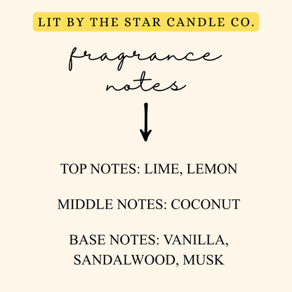 Coco Wood -  Matte Black Glass Coconut Soy Candle