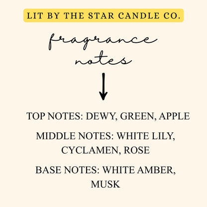 Dewy Blush -  Matte Black Glass Coconut Soy Candle