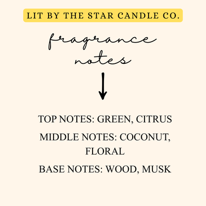 Green Cactus - Matte Black Glass Coconut Soy Candle