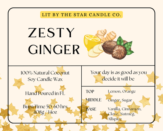 Fragrance Notes: Lemon, Orange, Ginger, Sugar, Vanilla, Cinnamon, Clove, Nutmeg, AllSpice