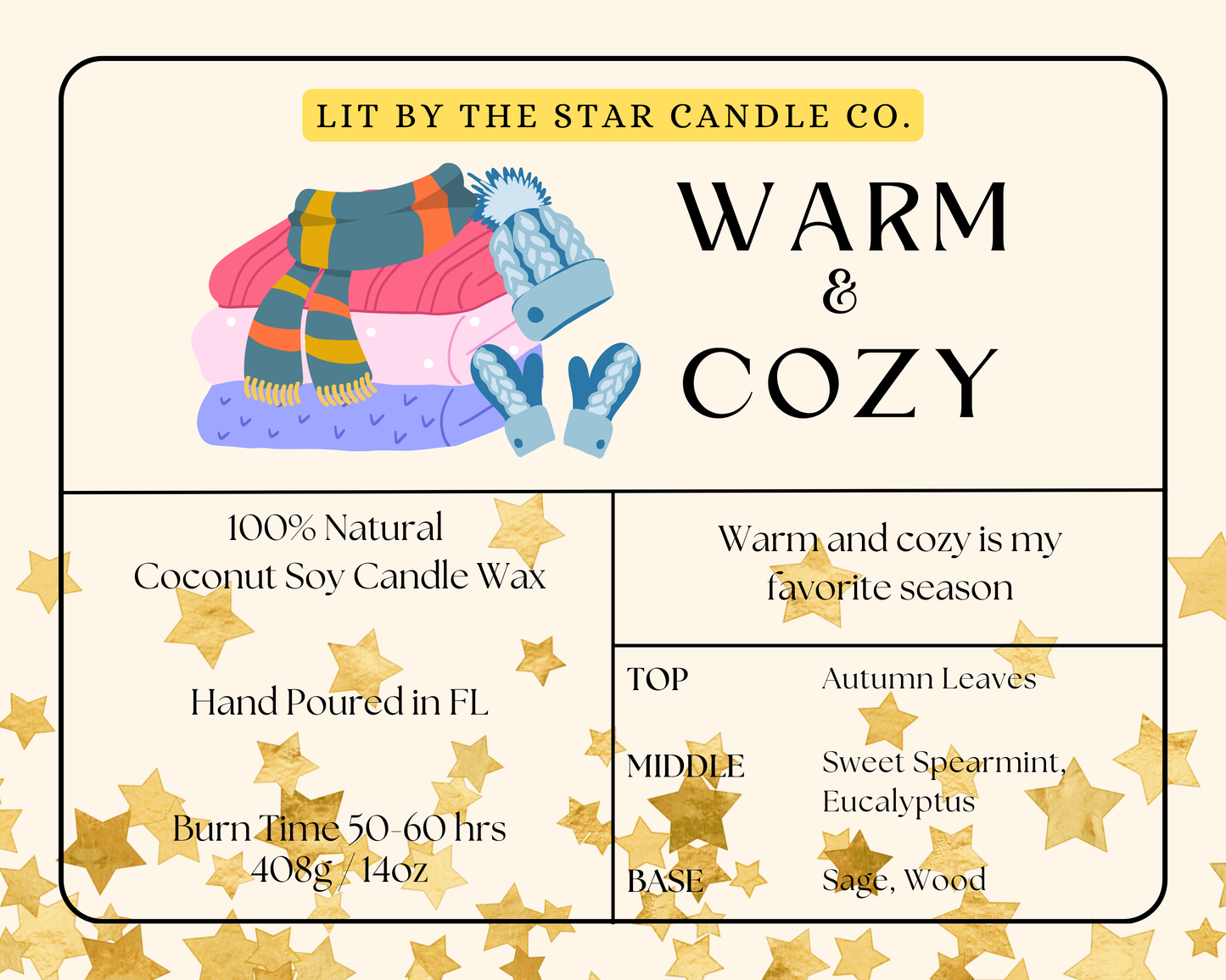Fragrance Notes: Autumn Leaves, Sweet Spearmint, Eucalyptus, Sage, Wood