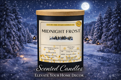 Midnight Frost - Matte Black Glass Coconut Soy Candle