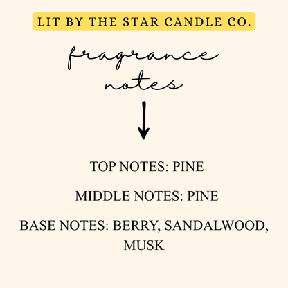 Pine Cone -  Matte Black Glass Coconut Soy Candle