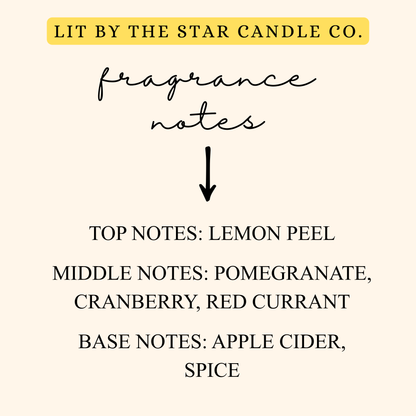 Pom Spice -  Matte Black Glass Coconut Soy Candle