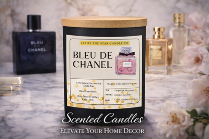 Bleu De Channel -  Matte Black Glass Coconut Soy Candle