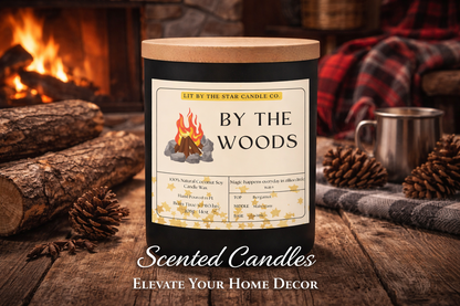 By The Woods - Matte Black Glass Coconut Soy Candle