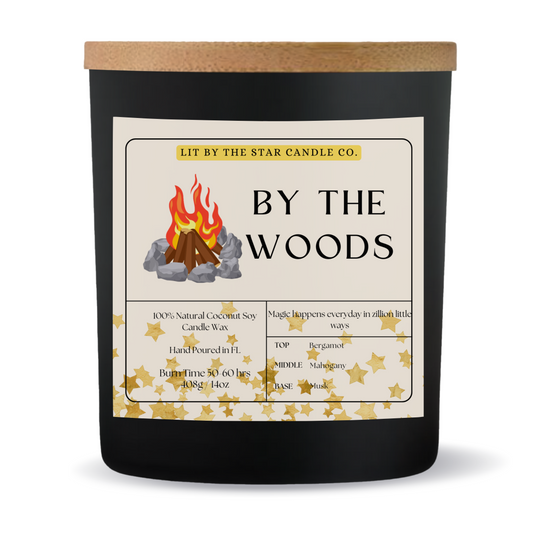 By The Woods - Matte Black Glass Coconut Soy Candle