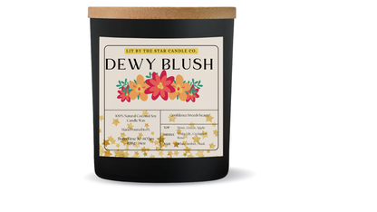 Dewy Blush -  Matte Black Glass Coconut Soy Candle