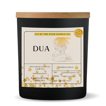 Dua -  Matte Black Glass Coconut Soy Candle