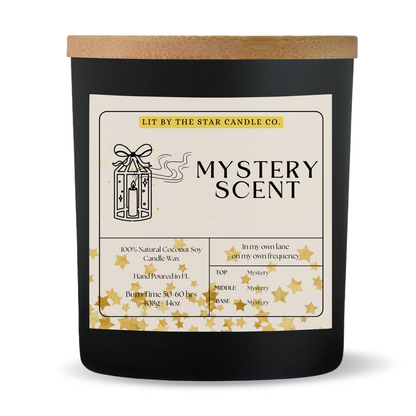 Mystery Scent - Matte Black Glass Coconut Soy Candle