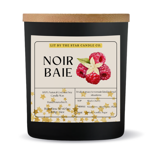 Noir Baie -  Matte Black Glass Coconut Soy Candle