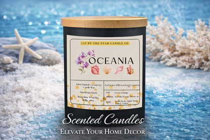 Oceania -  Matte Black Glass Coconut Soy Candle