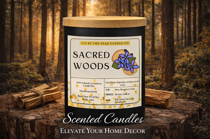 Sacred Woods - Matte Black Glass Coconut Soy Candle
