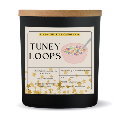 Tuney Loops - Matte Black Glass Coconut Soy Candle