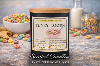 Tuney Loops - Matte Black Glass Coconut Soy Candle