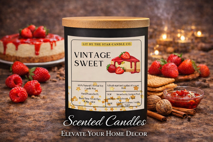 Vintage Sweet -  Matte Black Glass Coconut Soy Candle