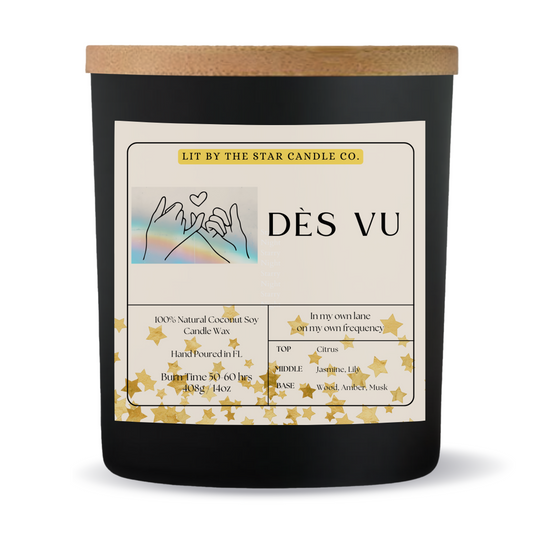 Des Vu - Matte Black Glass Coconut Soy Candle